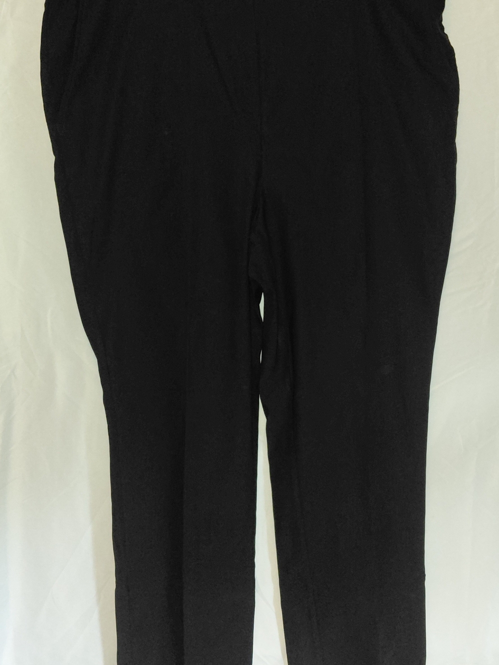 Rafaella Black Straight-Leg Pull-On Pants #2455